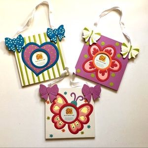 3 Girl’s Room Wood Picture Frames, New, Never Used